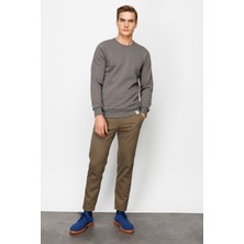 İGS Erkek K.gri  Bisiklet Yaka Sweatshirt