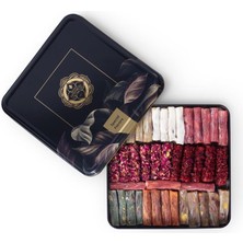 Meşhur Safranbolu Lokumcusu Siyah Metal Kutu Karışık Parmak Lokum 700 gr