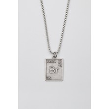 IDR Breaking Bad Br Element Kolye - Örme İthal Zincirli Unisex Gümüş Kaplama - 60 cm