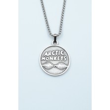 IDR Arctic Monkeys Gümüş Kaplama Örme Zincir Kolye