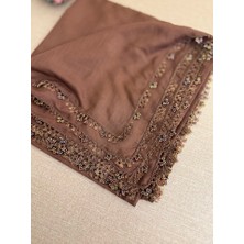 Htm Yapı Anne Eli Ile Işlenmiş Tığ Oyalı Yazma Örtü Yerli Üretim 100X100CM