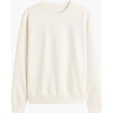 Tommy Life Erkek S-Shirt O Yaka Ekru Erkek Sweatshirt