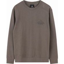 Tommy Life Erkek S-Shirt O Yaka Füme Erkek Sweatshirt