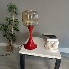 Bamyum Soto Bal Rengi Cam Masa Lambası Dekoratif Abajur Çocuk Odası Başucu Lambası Okuma Lambası