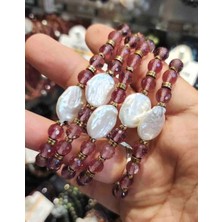 Zultanit Taşı Bileklik  Barok Inci Taş Tasarımlı