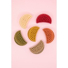 H&E Design Kadın 6'lı Renkli Incili Mandal Toka Seti