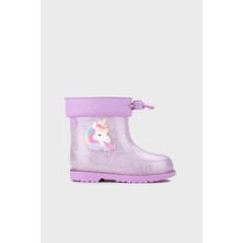 Igor Bimbi Unicornio Bağcık Detaylı Simli Yağmur Çizmesi Kız Çocuk Yağmur Çizmesi W10339