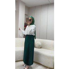 Touche Piliseli Saten Etek Zümrüt