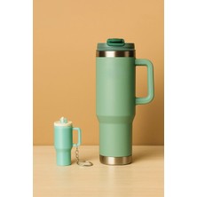 Sağlıkçı Shopping Mega Boy Stanly Pipetli Termos Anahtarlık Çanta Süsü Charm Özel Tasarım Açılabilir Kapaklı Kutu