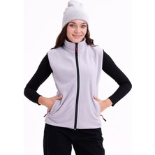 Monox Kadın Slim Fit Tam Fermuarlı Polar Yelek