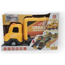 Sürtmeli Müzikli Işıklı Iş Makinalı Arabalı 25 Parçalı Set