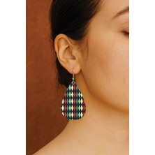 Nurdic Kadın- Küpe Desenli Stilist Kancalı Baskılı Küpe Damla Şeffaf Christmas