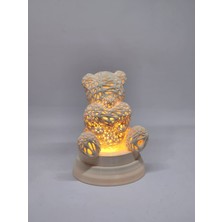 Ledli Ayıcık Gece Lambası - Dekoratif 3D Maket Hediyelik