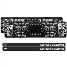 Appcity Cupra Uyumlu Kişiye Özel Isimli Parlak Siyah Lüks Pleksi Plakalık (2 Adet)