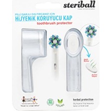 4 Adet   Steriball Şarjlı Diş Fırçası Koruma Kabı 2'li Şeffaf