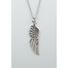 IDR Antik Gümüş Kaplama Kartal Melek Erkek Kadın Kolye