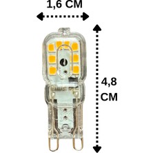 Avarson (1 adet) OSAKA 3W Sarı Işık (3000K) Dim Edilebilir G9 Duylu LED Kapsül Ampul