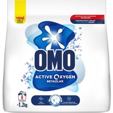 Omo Active Oxygen Toz Çamaşır Deterjanı Beyazlar Için En Zorlu Lekeleri Ilk Yıkamada Çıkarır 1,2 kg 2 Adet