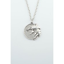 IDR Witcher 3 Madalyon Gümüş Kaplama Düz Zincir Kolye