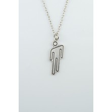 IDR Billie Eilish Gümüş Kaplama Düz Zincir Kolye