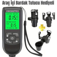 Narnuga HW-300PRO Oto Boya Kalınlık Ölçer Fe Nfe 2000ΜM + 2 Fonksiyonlu Bardak Tutucu Hediyeli