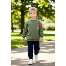 PayBuy Erkek Çocuk Pamuklu Örme Bisiklet Yaka Regular Fit Sweatshirt ve Eşofman Takımı Kaliteli Şık