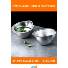Letsii Dayanıklı Paslanmaz Çelik Pirinç Süzgeci