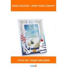 Letsii Ahşap Deniz Temalı Marin Resim Çerçevesi 21X16 cm