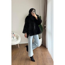 Kulvar Trend 99004 Yakalı Uzun Kürk Kaban