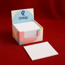Orbak Kağıtçılık Orküp Bloknot Küp Not 8x8 1. Hamur 80 gr 500'LÜ Puantiye Desenli