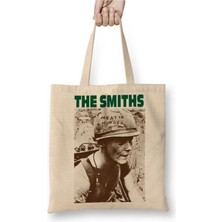 Toyaso The Smiths Meat Is Murder Beyaz Bez Çanta Uzun Saplı Alışveriş Çantası Plaj Çantası
