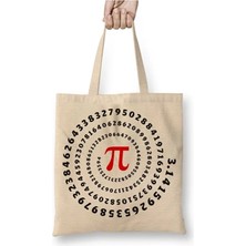 Toyaso Pi Sayısı Matematik Bez Çanta Uzun Saplı Alışveriş Çantası Plaj Çantası