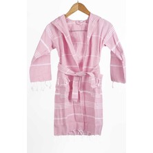 Erbar Mira Home Kapşonlu Çocuk Peştemal Bornoz 100 Pamuk