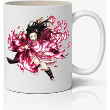 Toyaso Nezuko Kamado Anime Temalı Beyaz Kupa Bardak Sevgiliye Arkadaşa Hediye