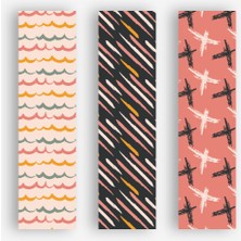 Tuffy Design Soyut Desenler Kitap Ayracı 3'lü Set