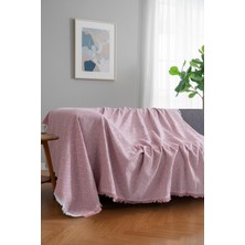 Rell Home Pamuklu Dokulu Koltuk Şalı 170X220 cm – Saçaklı Tv Battaniyesi & Dekoratif Koltuk Örtüsü