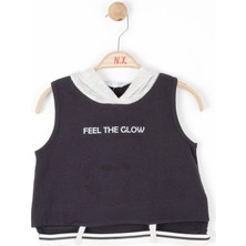 Nk Kids Kız Çocuk Triko Kapüşonlu Body 36306 Siyah