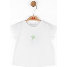 Nk Kids Kız Bebek 1-4 Yaş Baskılı Kısakol T-Shirt 38633 Ekru