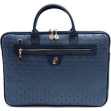 Silver & Polo Silver Polo Lacivert - Lacivert Logolu Kadın Laptop ve Evrak Çantası SP1175