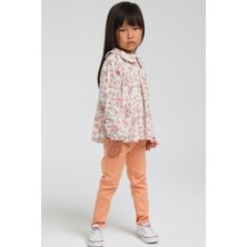 Escabel Kız Çocuk 1-5 Yaş Dar Paça Renkli Denim Pantolon 23006 Somon