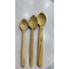 Şimşir Yemek Kaşık Seti, Üç Boy Şimşir Kaşık Takımı, 18-21-23 cm Tahta Yemek Kaşığı
