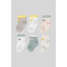 Defne Baby 4 Çift Newborn Anti-Bakteriyal Yeni Doğan ve Bebek Çorabı 0-6 Ay