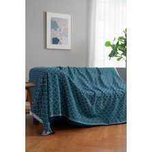 Rell Home Pamuklu Dokulu Koltuk Şalı 170X220 cm – Saçaklı Tv Battaniyesi & Dekoratif Koltuk Örtüsü