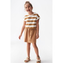 Nk Kids Kız Çocuk Düğmeli Bonibon Etek 56518 Camel