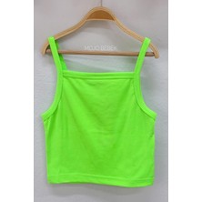 Cuties Kız Çocuk Ip Askılı Kısa Crop 02075 Yeşil