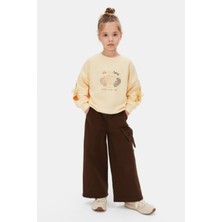 Nk Kids Kız Çocuk 4-8 Yaş Kalp Baskılı Sweatshirt Somon