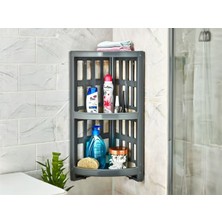 Dayanıklı Plastik Köşelik Banyo Rafı – Şampuan ve Sabun Organizeri