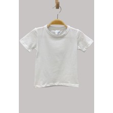 Mojo Bebek Mojo Unisex Çocuk  Basic Kısa Kol T-Shirt 5555 Beyaz