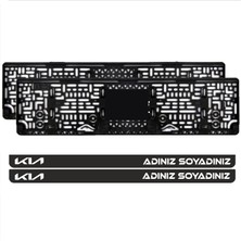 Appcity Kia Uyumlu Kişiye Özel Isimli Parlak Siyah Lüks Pleksi Plakalık (2 Adet)