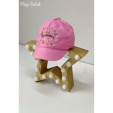 Mojo Bebek Mojo Kız Bebek Hello Summer Boncuklu Kasketli Şapka 90004 Pembe